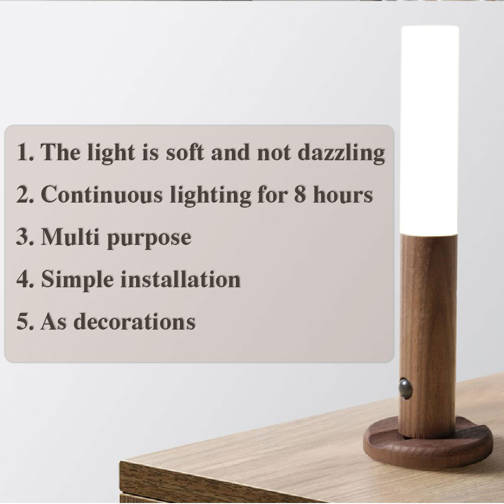 Magnetic Motion Sensor Night Light – Auto-On Light for Hallways, Stairs & Bedroom (Rechargeable, Warm LED)