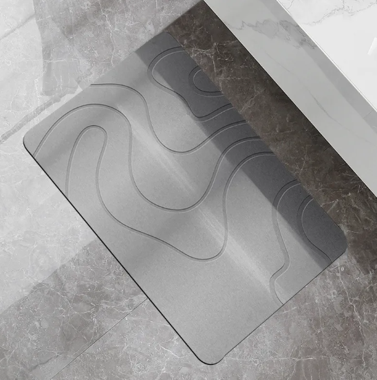 Non-Slip Diatomite Bath Mat – Fast-Drying, Anti-Slip Floor Mat for Bathroom Safety
